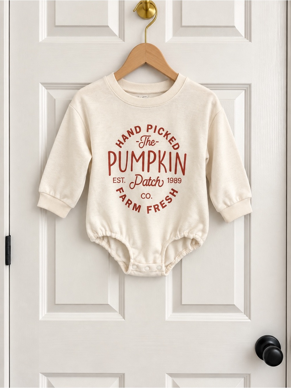 Stafaz Hand Picked Pumpkin Patch Farm Fresh Bubble Romper Bodysuit 6-12M